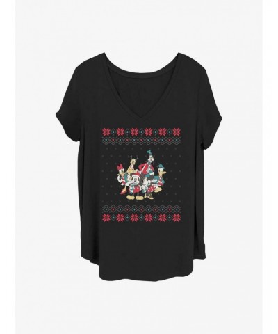 Disney Mickey Mouse Mickey And Friends Christmas Girls T-Shirt Plus Size $8.55 T-Shirts