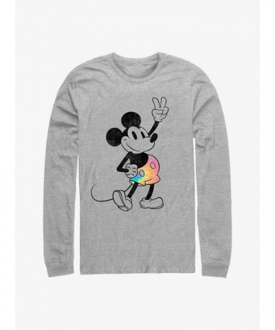 Disney Mickey Mouse Tie Dye Mickey Long-Sleeve T-Shirt $8.42 T-Shirts