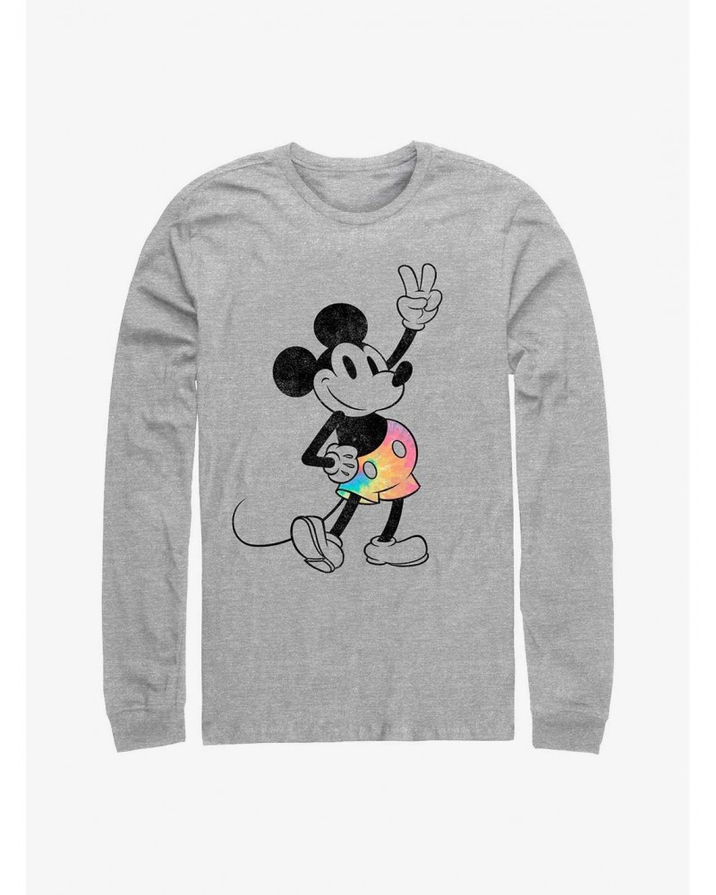 Disney Mickey Mouse Tie Dye Mickey Long-Sleeve T-Shirt $8.42 T-Shirts