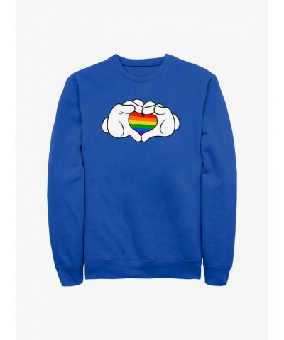 Disney Mickey Mouse Rainbow Love Sweatshirt $11.51 Sweatshirts