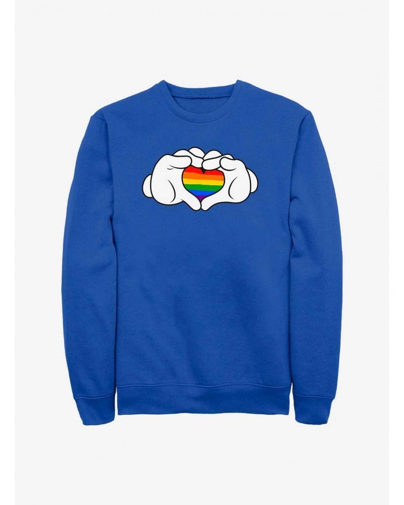 Disney Mickey Mouse Rainbow Love Sweatshirt $11.51 Sweatshirts