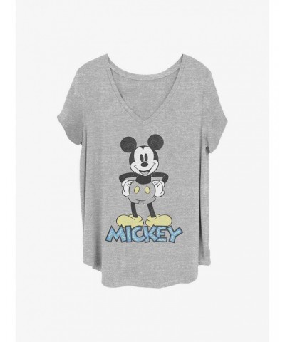 Disney Mickey Mouse 90S Mickey Girls T-Shirt Plus Size $10.17 T-Shirts