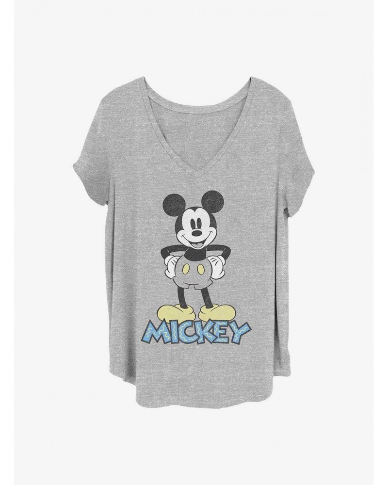 Disney Mickey Mouse 90S Mickey Girls T-Shirt Plus Size $10.17 T-Shirts