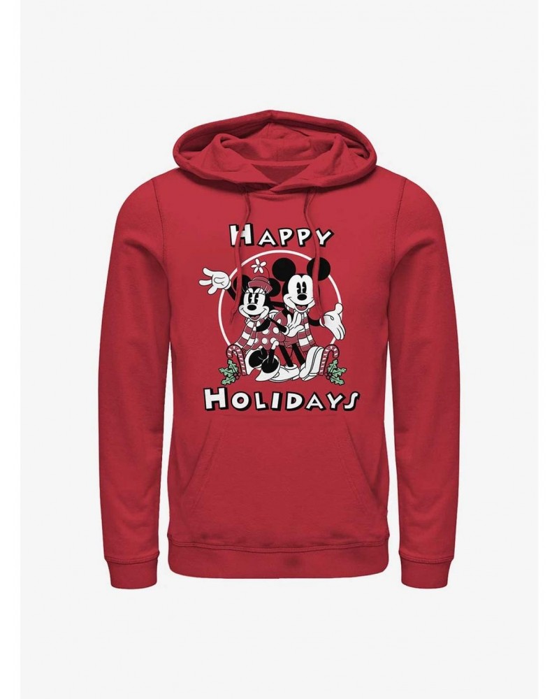 Disney Mickey Mouse Mickey & Minnie Holiday Hoodie $16.52 Hoodies