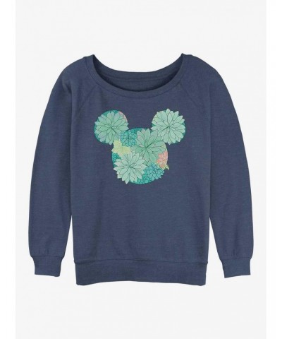 Disney Mickey Mouse Succulents Girls Slouchy Sweatshirt $14.76 Sweatshirts