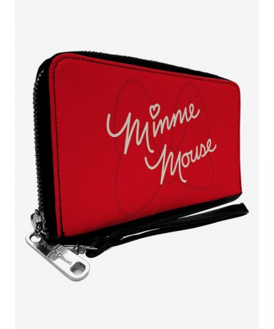 Disney Minnie Mouse Script And Bow Zip Around Wallet $13.64 Wallets