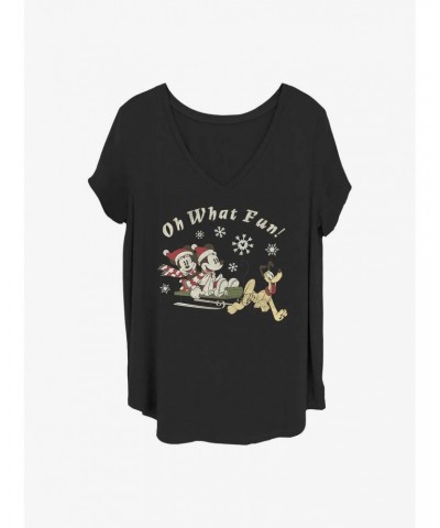 Disney Mickey Mouse Oh What Fun Girls T-Shirt Plus Size $10.87 T-Shirts