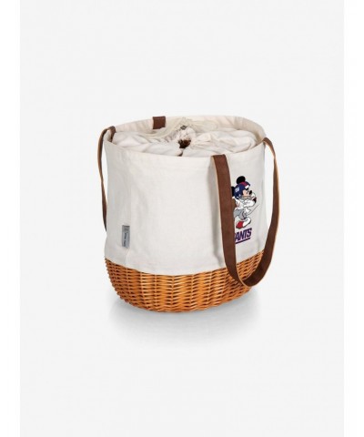 Disney Mickey Mouse NFL New York Giants Canvas Willow Basket Tote $24.66 Totes