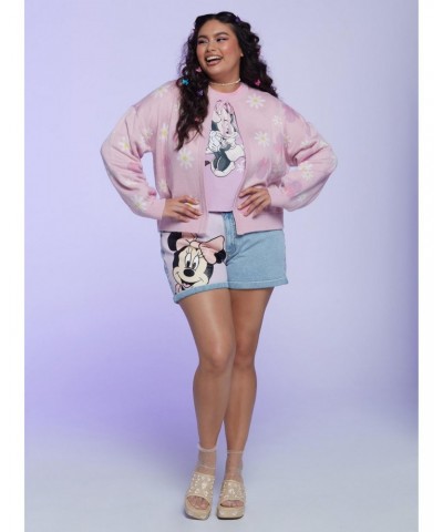 Her Universe Disney Minnie Mouse Y2K Tie-Front Skimmer Girls Cardigan Plus Size $20.77 Cardigans