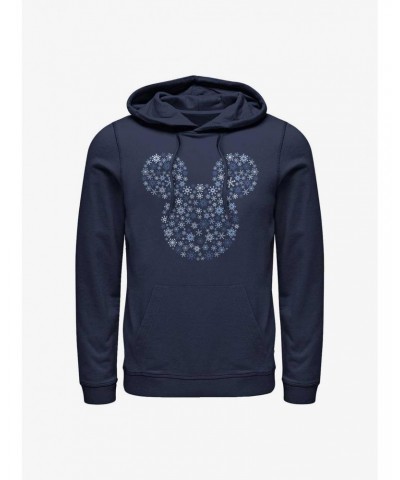 Disney Mickey Mouse Mickey Ear Snowflakes Hoodie $15.80 Hoodies