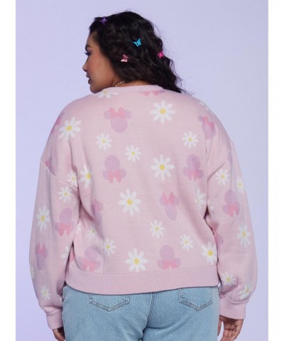 Her Universe Disney Minnie Mouse Y2K Tie-Front Skimmer Girls Cardigan Plus Size $20.77 Cardigans