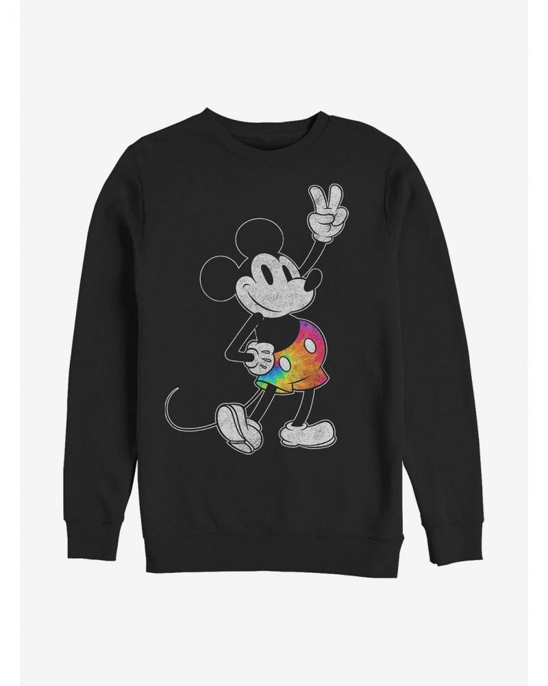 Disney Mickey Mouse Tie Dye Mickey Crew Sweatshirt $11.81 Sweatshirts