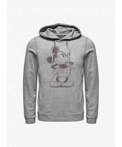 Disney Mickey Mouse Sketched Mickey Hoodie $17.24 Hoodies