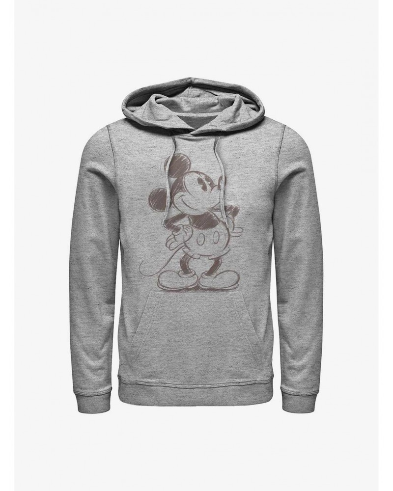 Disney Mickey Mouse Sketched Mickey Hoodie $17.24 Hoodies