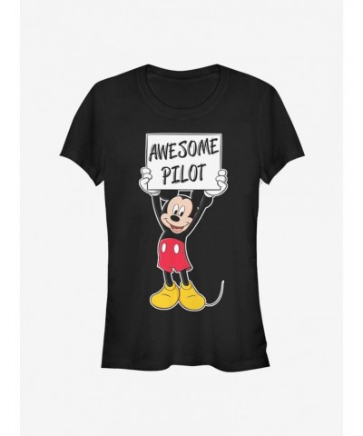 Disney Mickey Mouse Awesome Pilot Classic Girls T-Shirt $6.57 T-Shirts