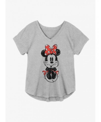 Disney Minnie Mouse Sketched Sitting Girls Plus Size T-Shirt $8.55 T-Shirts