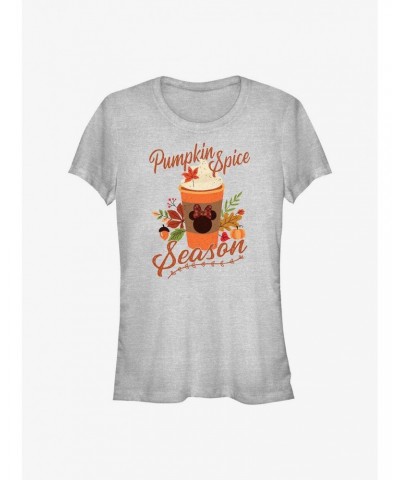 Disney Minnie Mouse Pumpkin Spice Season Girls T-Shirt $6.37 T-Shirts