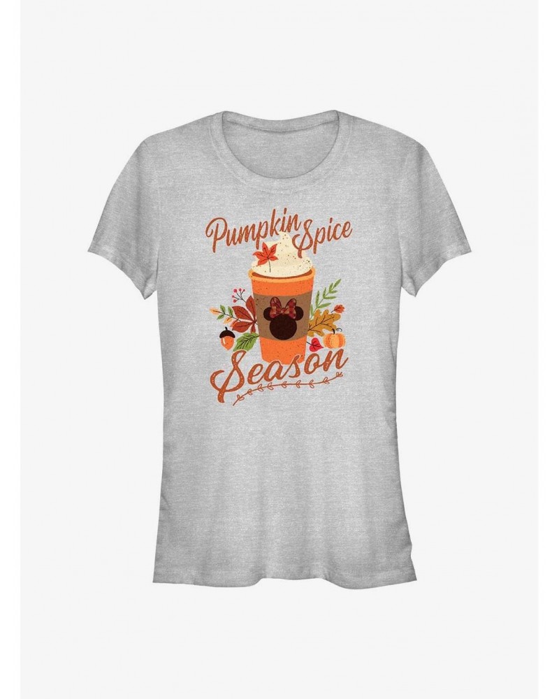 Disney Minnie Mouse Pumpkin Spice Season Girls T-Shirt $6.37 T-Shirts