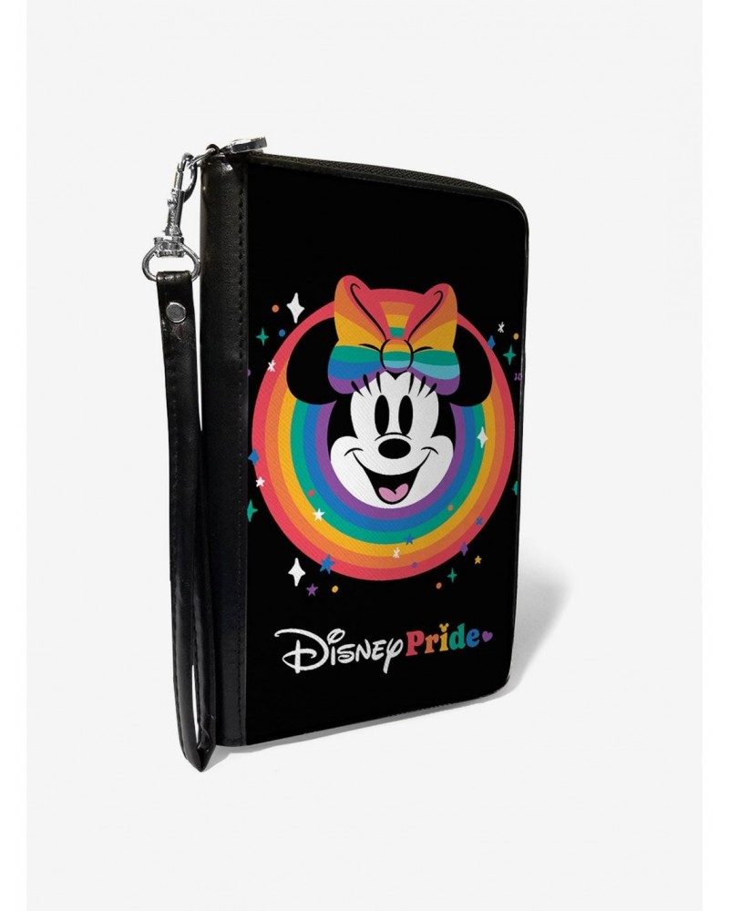 Disney Minnie Mouse Disney Pride Smiling Face Rainbow Zip Around Wallet $12.56 Wallets