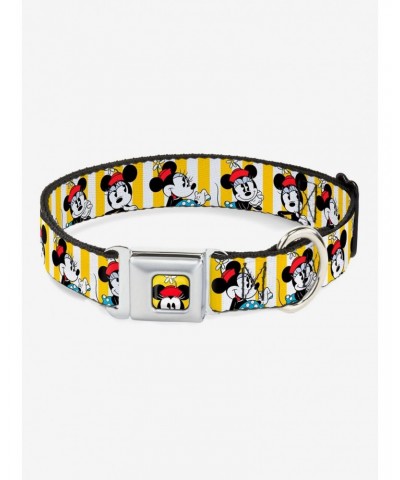 Disney Minnie Mouse Hat Poses Seatbelt Buckle Dog Collar $8.22 Pet Collars