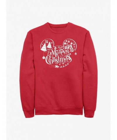 Disney Mickey Mouse Holiday Ears Crew Sweatshirt $10.33 Sweatshirts