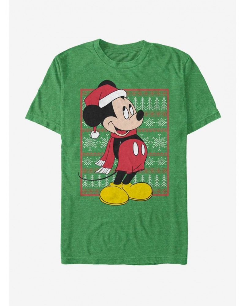 Disney Mickey Mouse Holiday Mickey Ugly Sweater T-Shirt $8.80 T-Shirts