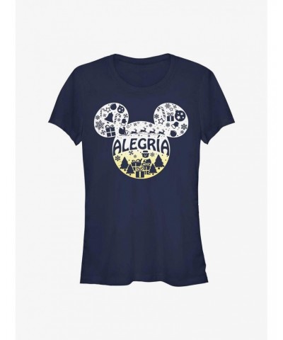 Disney Mickey Mouse Alegria Joy in Spanish Ears Girls T-Shirt $7.77 T-Shirts