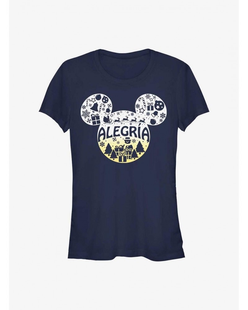 Disney Mickey Mouse Alegria Joy in Spanish Ears Girls T-Shirt $7.77 T-Shirts