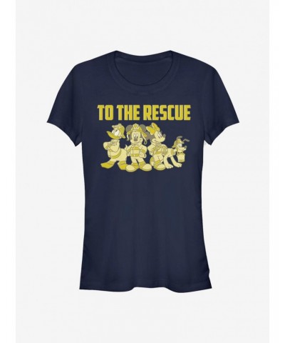 Disney Mickey Mouse Minnie Mouse Donald To The Rescue Firefighters Classic Girls T-Shirt $9.16 T-Shirts