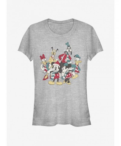 Disney Mickey Mouse Holiday Group Girls T-Shirt $7.17 T-Shirts