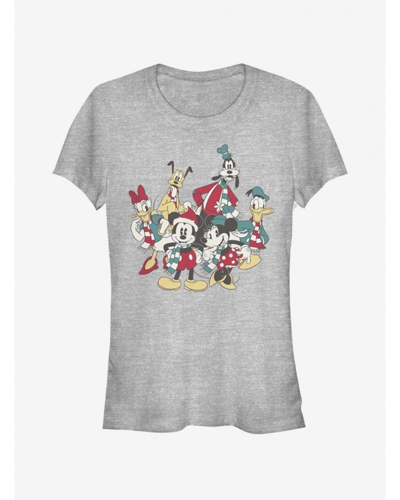 Disney Mickey Mouse Holiday Group Girls T-Shirt $7.17 T-Shirts