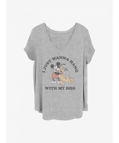 Disney Mickey Mouse Dog Lover Girls T-Shirt Plus Size $9.25 T-Shirts