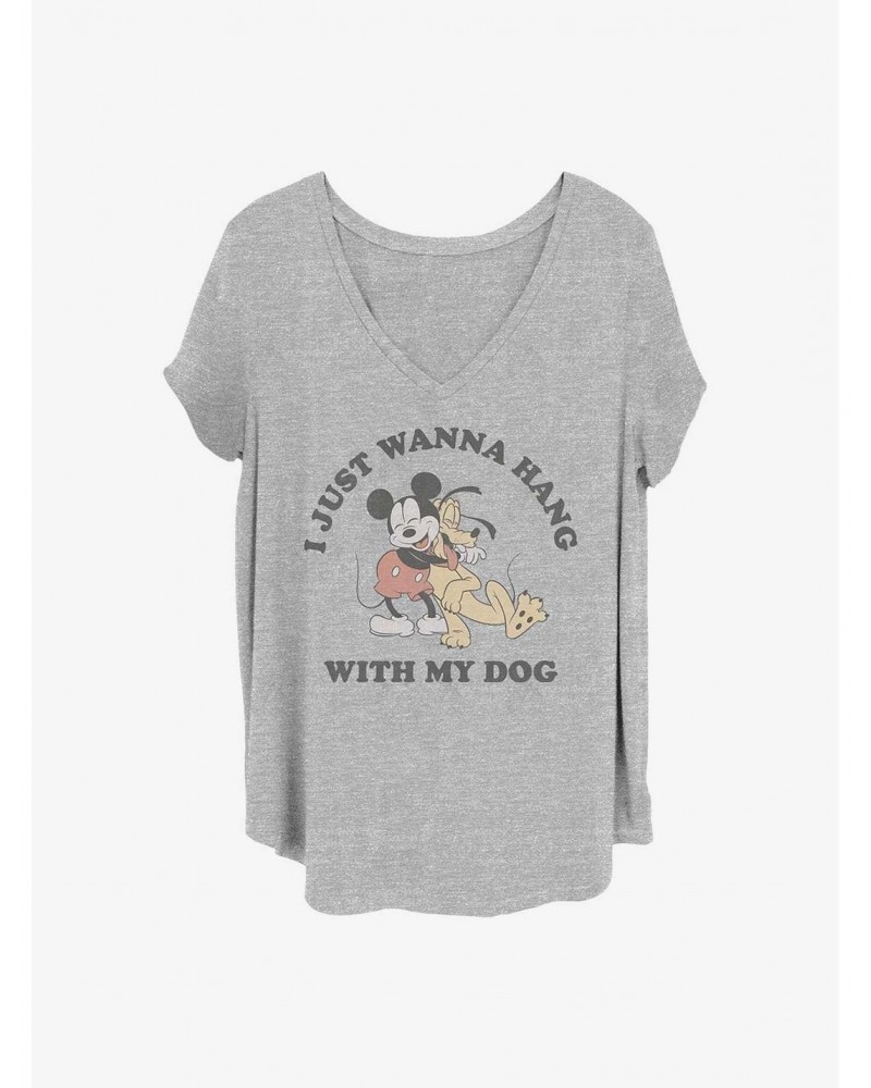 Disney Mickey Mouse Dog Lover Girls T-Shirt Plus Size $9.25 T-Shirts