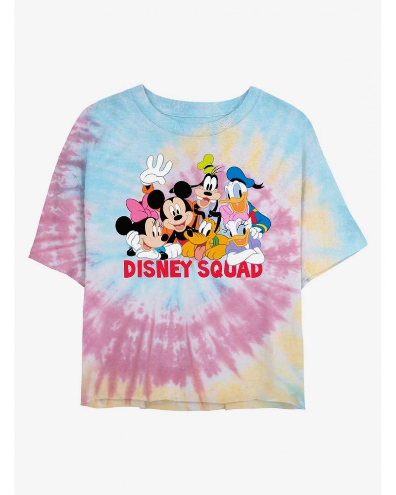 Disney Mickey Mouse Disney Squad Tie Dye Crop Girls T-Shirt $9.04 T-Shirts