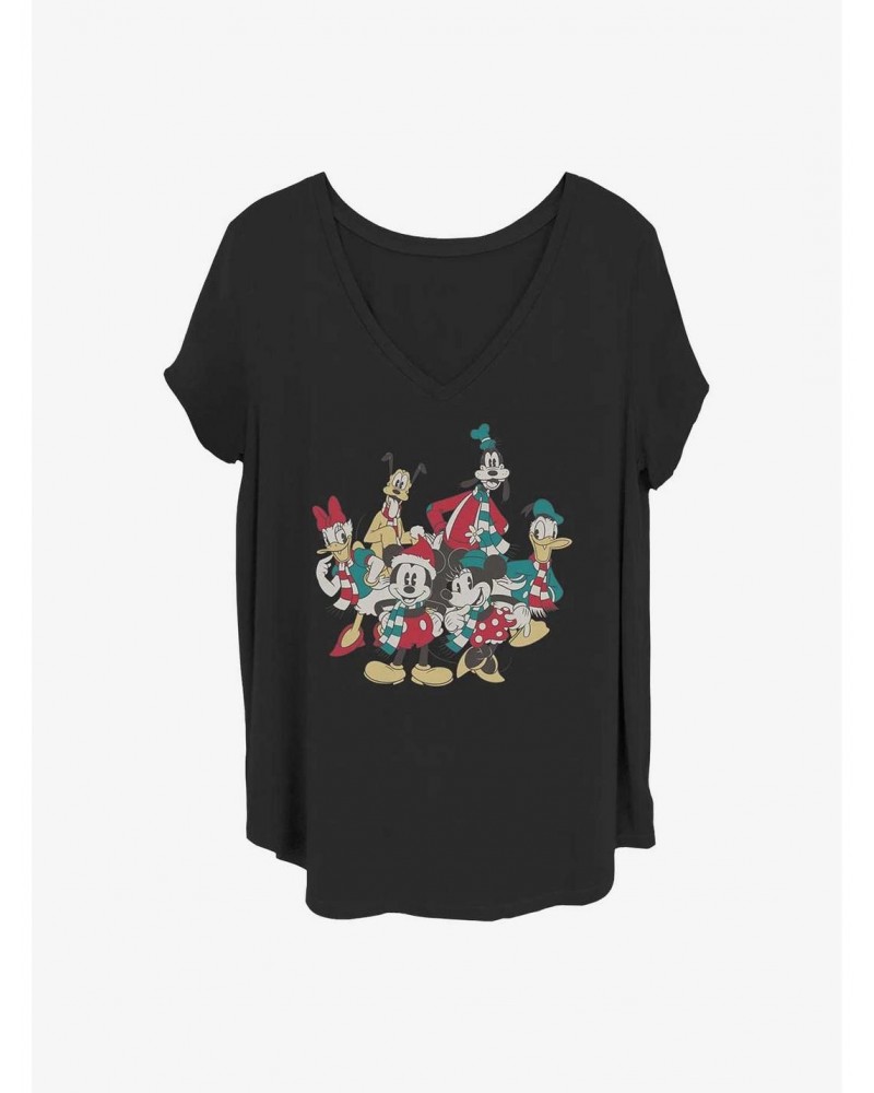 Disney Mickey Mouse Holiday Group Girls T-Shirt Plus Size $10.40 T-Shirts