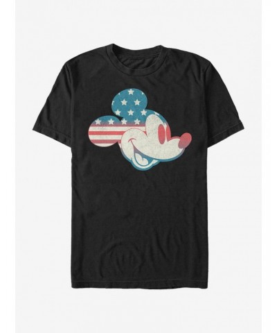 Disney Mickey Mouse Mickey Americana Flag Fill T-Shirt $8.60 T-Shirts