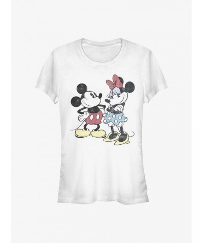 Disney Mickey Mouse Mickey Minnie Retro Girls T-Shirt $7.97 T-Shirts