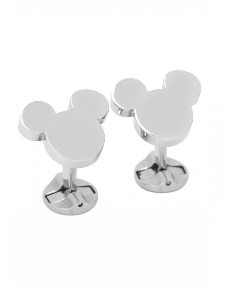 Disney Mickey Mouse Silhouette Stainless Steel Cufflinks $61.01 Cufflinks