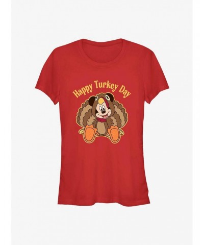 Disney Mickey Mouse Turkey Day Mickey Girls T-Shirt $8.76 T-Shirts