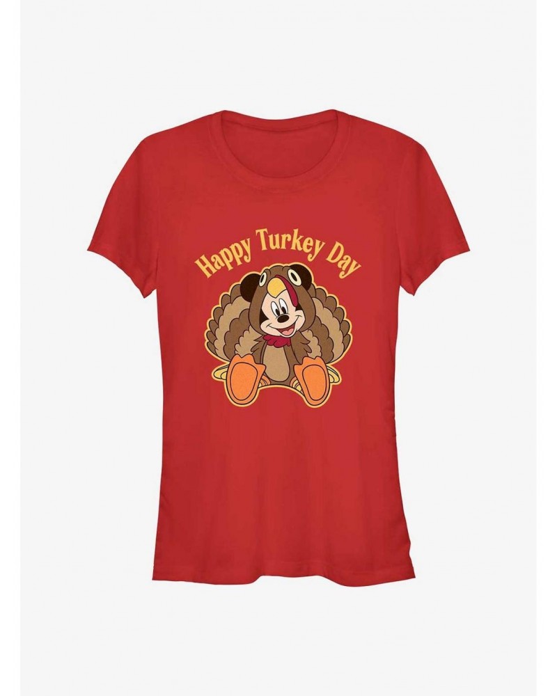 Disney Mickey Mouse Turkey Day Mickey Girls T-Shirt $8.76 T-Shirts