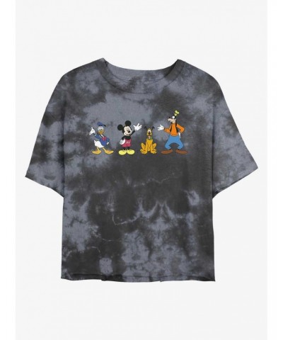 Disney Mickey Mouse Just The Boys Tie-Dye Girls Crop T-Shirt $7.63 T-Shirts