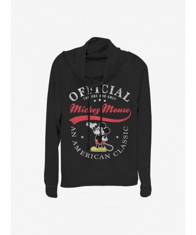 Disney Mickey Mouse Classic Mickey Cowlneck Long-Sleeve Girls Top $17.60 Tops