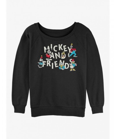 Disney Mickey Mouse Scaterred Vintage Friends Girls Sweatshirt $11.51 Sweatshirts