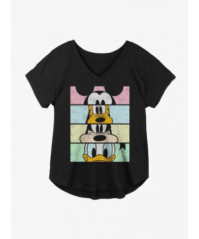 Disney Mickey Mouse Friends Stack Girls Plus Size T-Shirt $7.86 T-Shirts