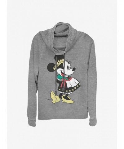 Disney Minnie Mouse Dirndl Cowlneck Long-Sleeve Girls Top $12.57 Tops