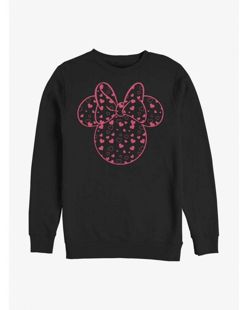 Disney Minnie Mouse Minnie Hearts Fill Crew Sweatshirt $14.76 Sweatshirts