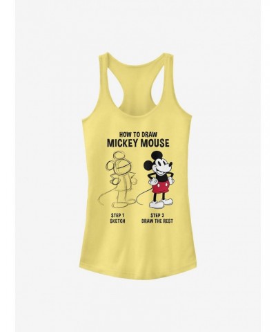 Disney Mickey Mouse Mickey Drawing Girls Tank $8.37 Tanks