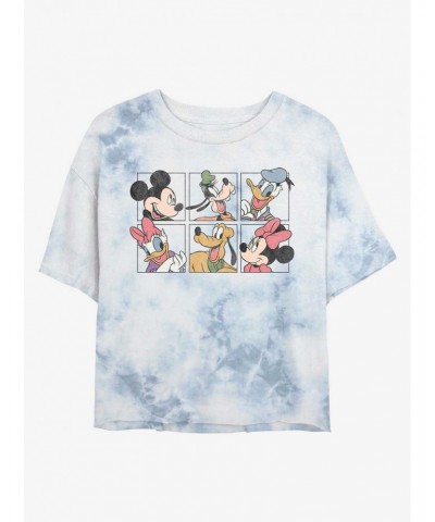 Disney Mickey Mouse Disney Bunch Tie-Dye Girls Crop T-Shirt $10.64 T-Shirts