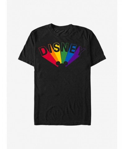 Disney Mickey Mouse Logo Prism Rainbow Ears T-Shirt $8.22 T-Shirts