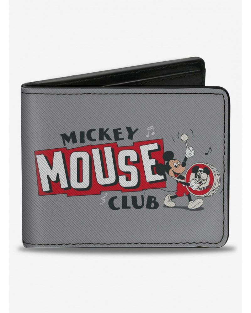 Disney100 Mickey Mouse Club Pose and Face Bifold Wallet $10.29 Wallets